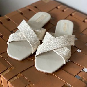 Billini Taryn Cream Raffia Sandal